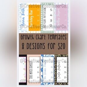Growth Chart Templates - 8 Designs